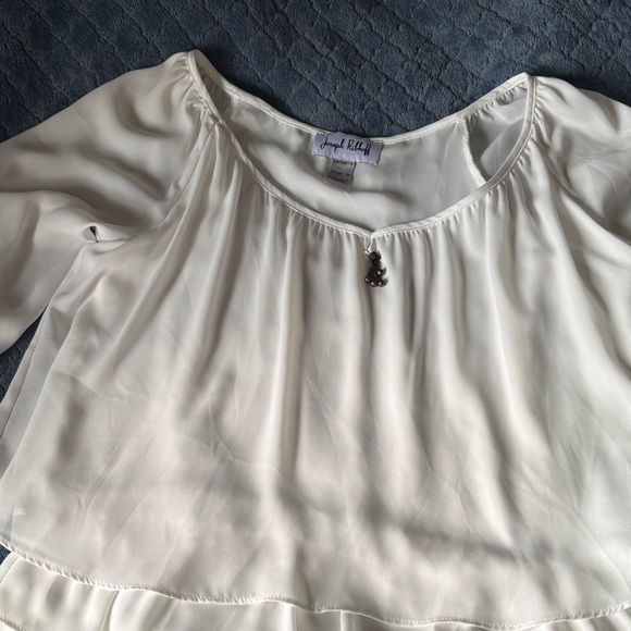 Joseph Ribkoff Cream Blouse with Charm Detail - Picture 1 of 4